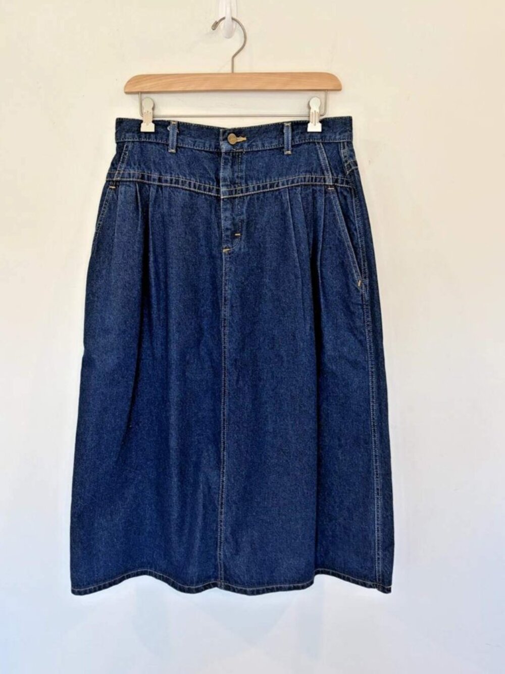 Lee Dark Blue Denim A-Line Skirt